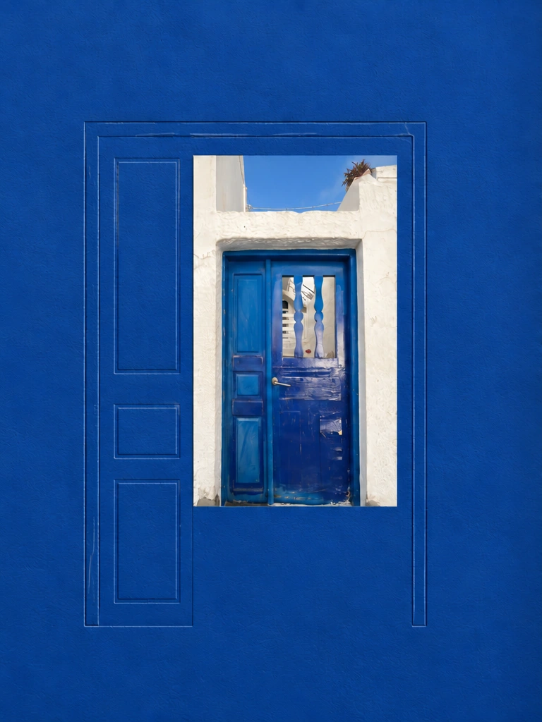 海在门外 · 封底。图中文字：海在门外；LIGHT NOTES IV；GREECE · 2024
