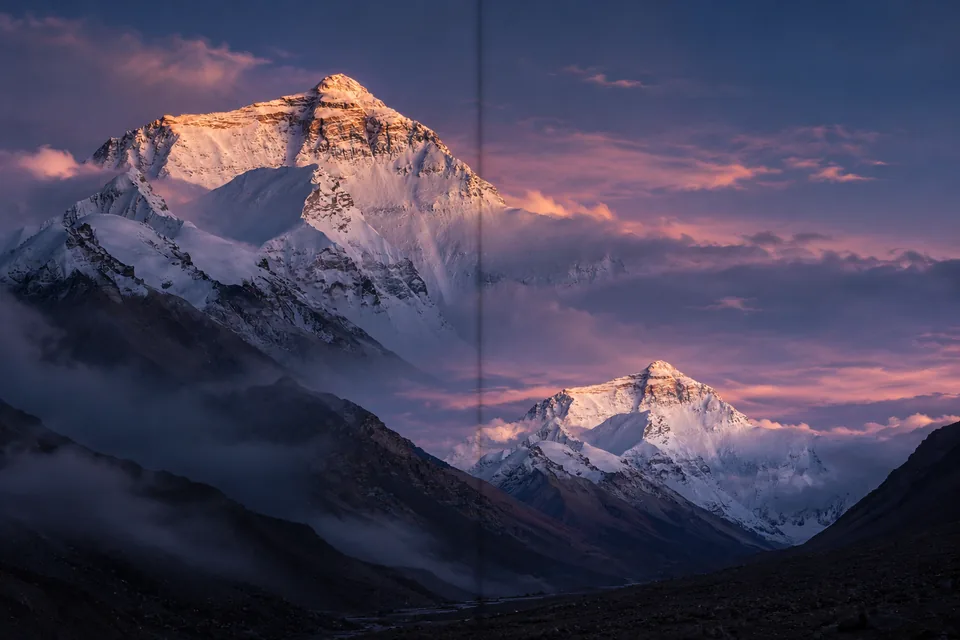 同一座山，两次光线